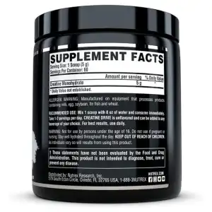 Creatina Monohidrato Nutrex Research 300g - 60 Servicios miniatura 2